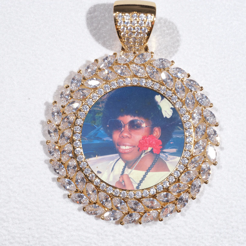 Large 3D Wheat Ear Custom Picture Pendant