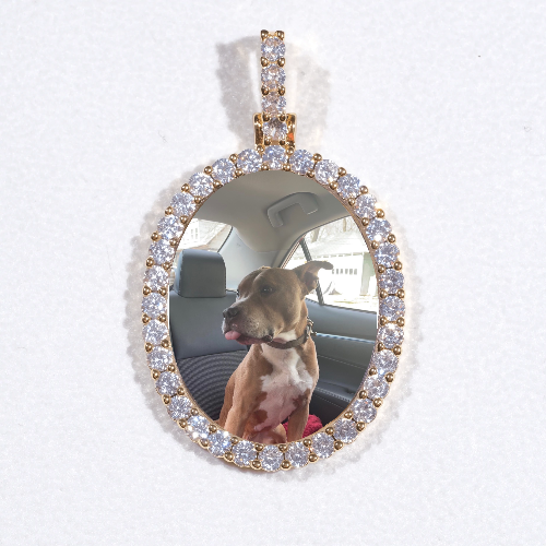 3D Oval Custom Picture Pendant