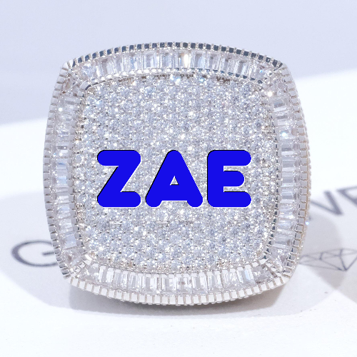 CUSTOM LETTER 3D ICED RING