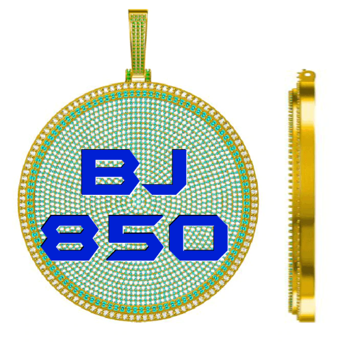 CUSTOM LETTER NECKLACE 3D BIG DISC
