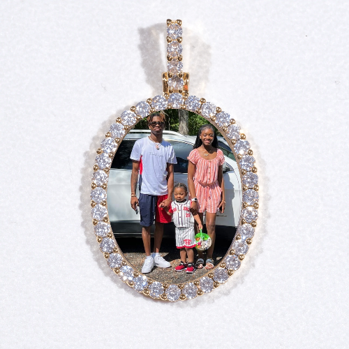 3D Oval Custom Picture Pendant