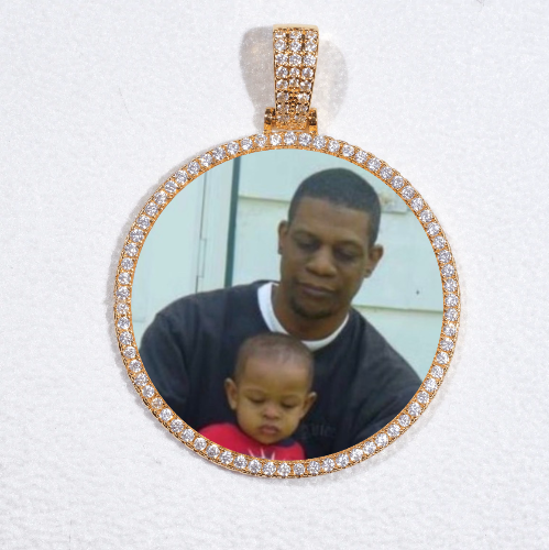 MEDIUM 3D CIRCLE CUSTOM PICTURE PENDANT