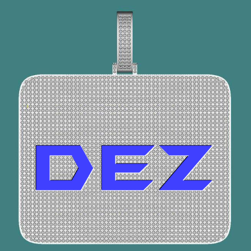 CUSTOM LETTER NECKLACE 3D BIG SQUARE