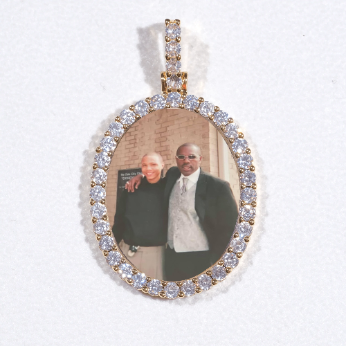 3D Oval Custom Picture Pendant