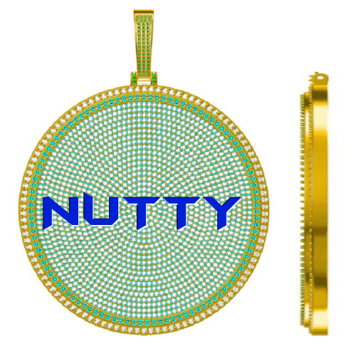 CUSTOM LETTER NECKLACE 3D BIG DISC