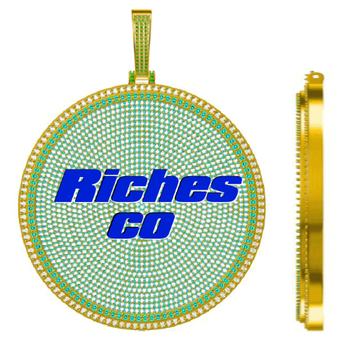 CUSTOM LETTER NECKLACE 3D BIG DISC