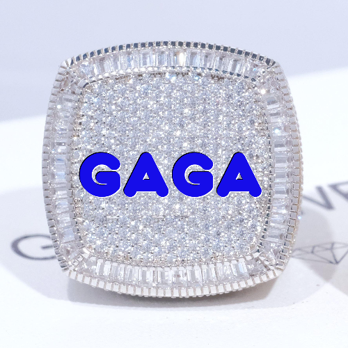 CUSTOM LETTER 3D ICED RING