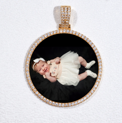 MEDIUM 3D CIRCLE CUSTOM PICTURE PENDANT