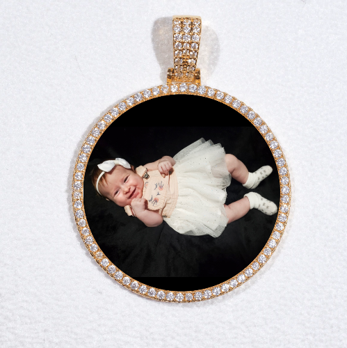 MEDIUM 3D CIRCLE CUSTOM PICTURE PENDANT