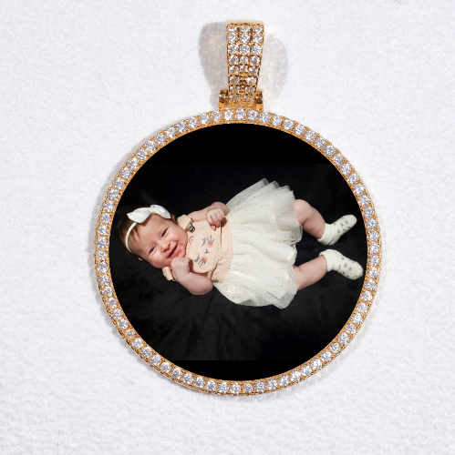 MEDIUM 3D CIRCLE CUSTOM PICTURE PENDANT