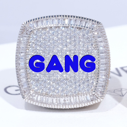 CUSTOM LETTER 3D ICED RING