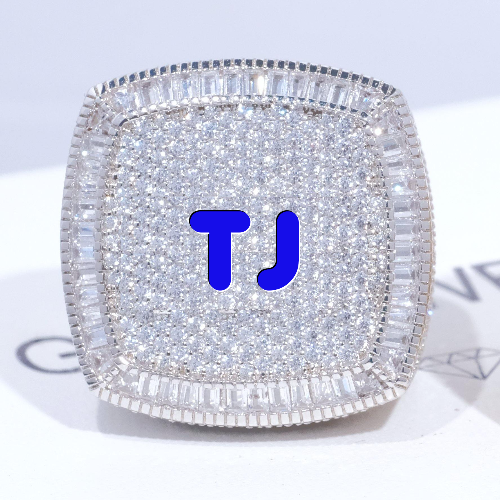 CUSTOM LETTER 3D ICED RING