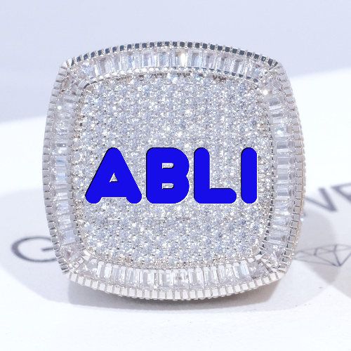 CUSTOM LETTER 3D ICED RING
