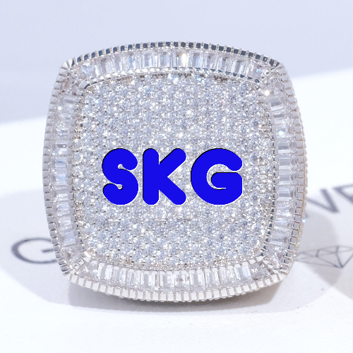 CUSTOM LETTER 3D ICED RING