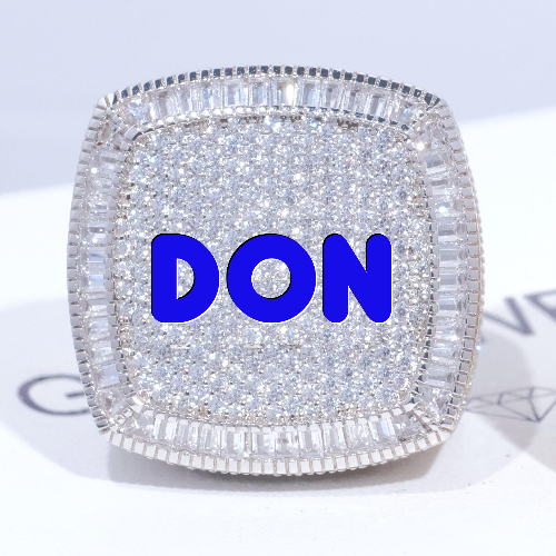 CUSTOM LETTER 3D ICED RING