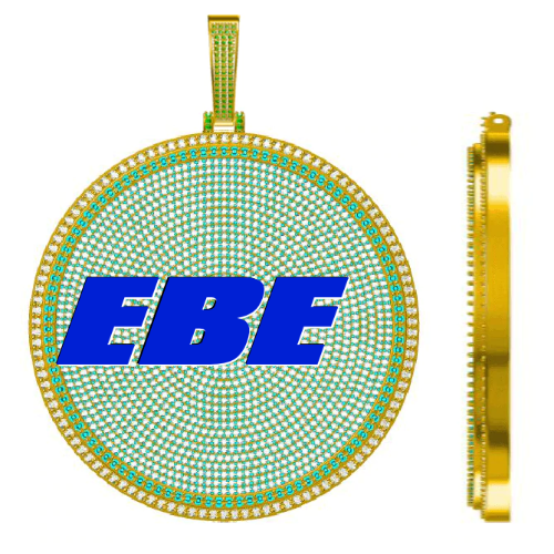 CUSTOM LETTER NECKLACE 3D BIG DISC