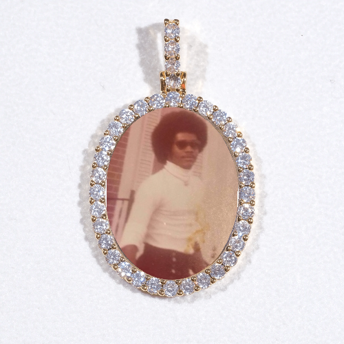 3D Oval Custom Picture Pendant