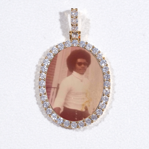 3D Oval Custom Picture Pendant