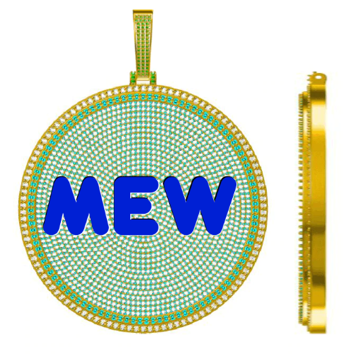 CUSTOM LETTER NECKLACE 3D BIG DISC
