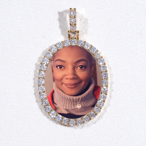 3D Oval Custom Picture Pendant