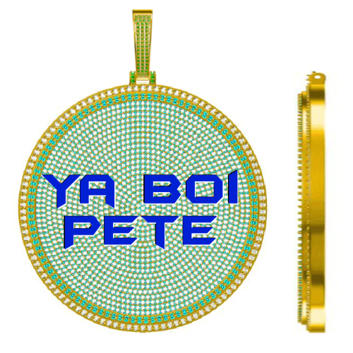 CUSTOM LETTER NECKLACE 3D BIG DISC