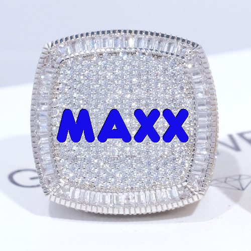CUSTOM LETTER 3D ICED RING