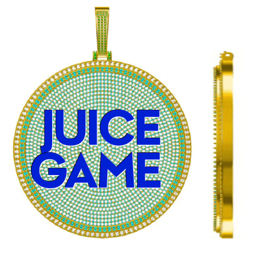 CUSTOM LETTER NECKLACE 3D BIG DISC