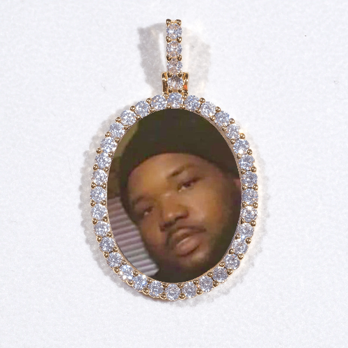 3D Oval Custom Picture Pendant