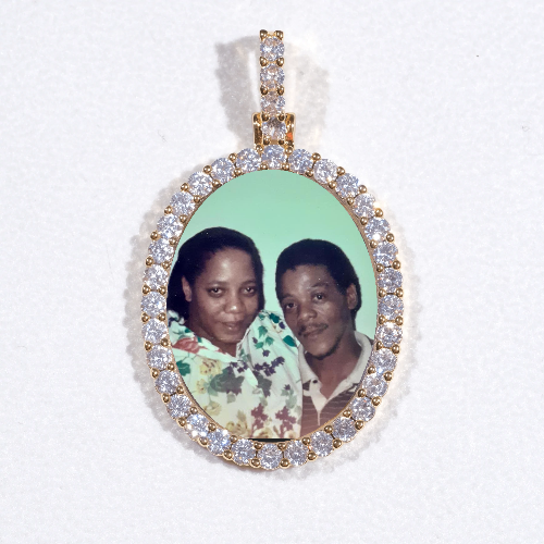 3D Oval Custom Picture Pendant