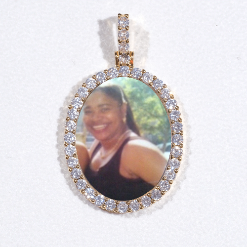3D Oval Custom Picture Pendant