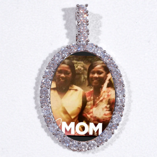 Large 3D Oval Custom Picture Pendant