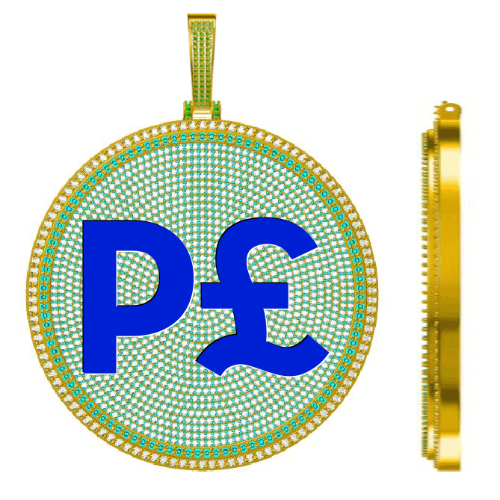 CUSTOM LETTER NECKLACE 3D BIG DISC