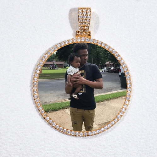 MEDIUM 3D CIRCLE CUSTOM PICTURE PENDANT