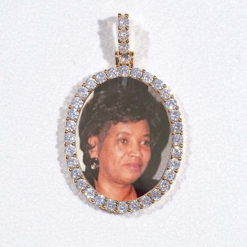 3D Oval Custom Picture Pendant