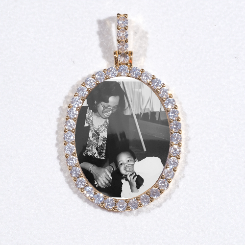 3D Oval Custom Picture Pendant