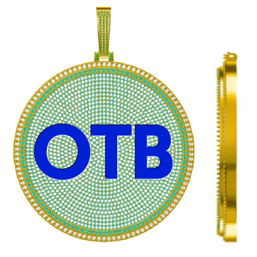 CUSTOM LETTER NECKLACE 3D BIG DISC