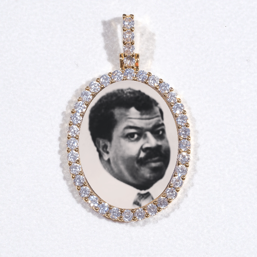 3D Oval Custom Picture Pendant