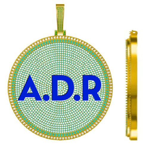 CUSTOM LETTER NECKLACE 3D BIG DISC