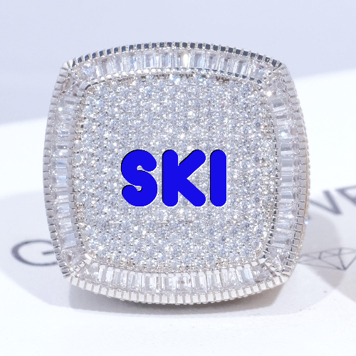 CUSTOM LETTER 3D ICED RING