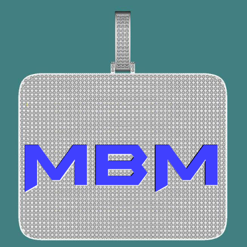 CUSTOM LETTER NECKLACE 3D BIG SQUARE