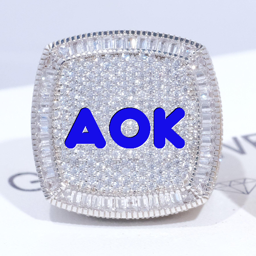 CUSTOM LETTER 3D ICED RING