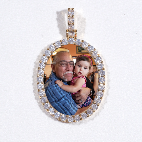 3D Oval Custom Picture Pendant