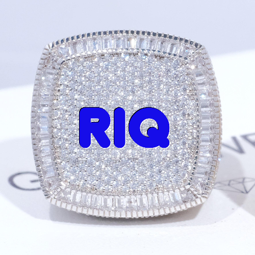 CUSTOM LETTER 3D ICED RING