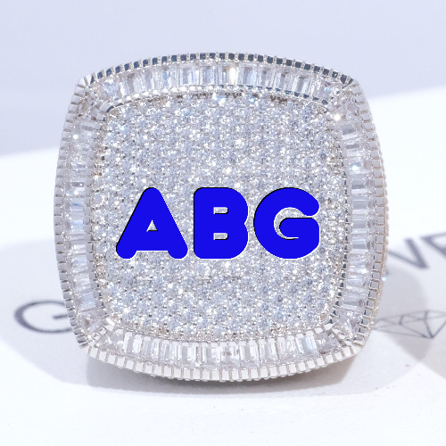 CUSTOM LETTER 3D ICED RING