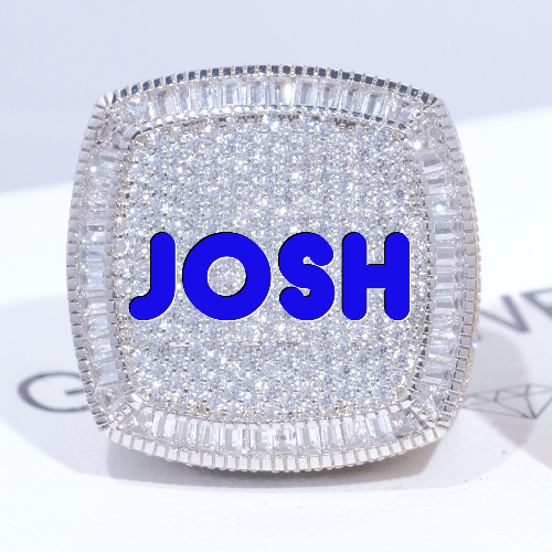 CUSTOM LETTER 3D ICED RING