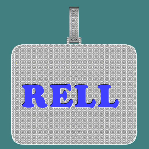 CUSTOM LETTER NECKLACE 3D BIG SQUARE