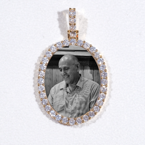 3D Oval Custom Picture Pendant
