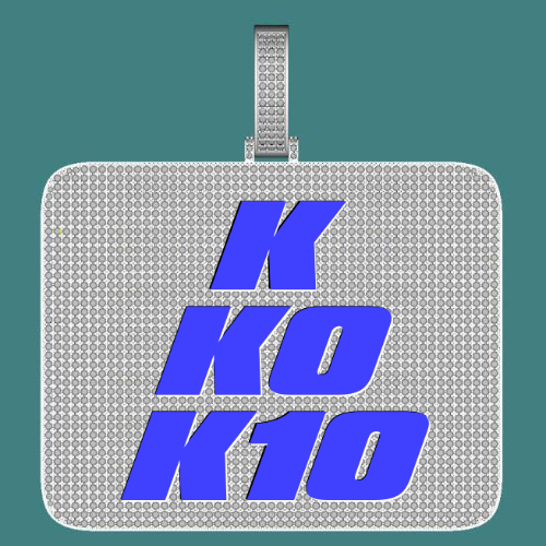 CUSTOM LETTER NECKLACE 3D BIG SQUARE