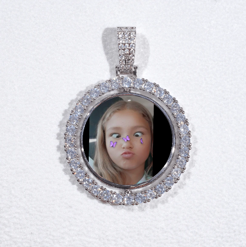 3D Spinning 2-Faced Custom Picture Pendant