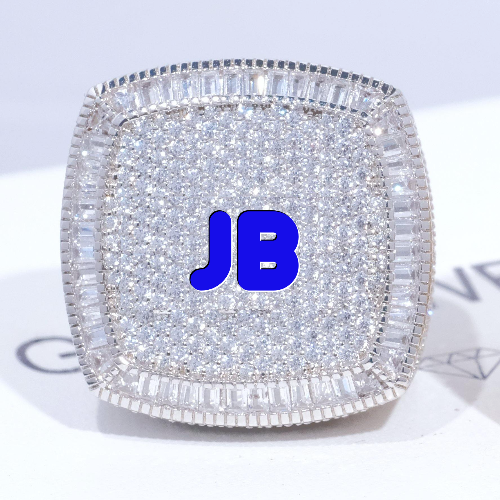CUSTOM LETTER 3D ICED RING